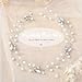 Bridalvenus Bride Wedding Headband Bridal Peal Halo Hair Accessory Headpiece for Women and Girls (Silver)