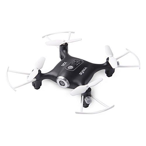 Noiposi Syma X21 Gyro Remote Control Series 4-Channel Pressure Fixed Position Hovering Remote Control Drone Good Choice for Drone Training(Black)