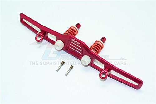 Traxxas TRX-4 Trail Defender Crawler Upgrade Parts Aluminum Front Bumper Absorber + D-Rings - 1 Set Red