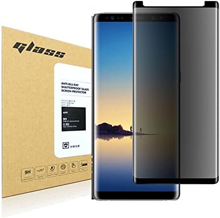 Samsung Galaxy Note 8 Screen Protector [Anti-Spy] ,Xinplas [3D Full Curved Edge] [Tempered Glass] Privacy Screen Anti-Peeping Screen Protector (Black)