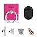 AAUXX iRing Premium Set : Safe Grip and Kickstand for Smartphones and Tablets with Simplest Smartphone Mount - Hot Pink
