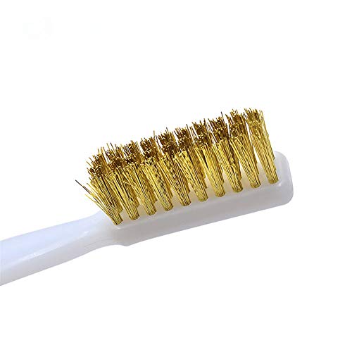 Messingbürste Stahlbürste Drahtbürste 3D Drucker Reinigung Set Kleine Drahtbürste Nylon Messing Edelstahl Drahtbürste Verwendet für Reiniger Schmutz SchweiÃen Schlacken Rost (2 Stück,weiÃ) – Bild 4
