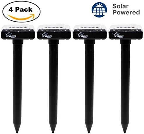 Toro Products Mole Repellent 4 pack Solar Powered for Lawn Garden Yard Outdoor Pest Control Rodent Repellent Ultrasonic Pest Repeller Gopher Repeller Vole Chaser Pest Deterrent