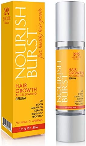 Nourish Beaute Hair Regrowth Treatment Serum for Hair Loss that Promotes Hair Regrowth, Volume and Thickening with Caffeine, For Men and Women, 1 1.7 Ounce Bottle