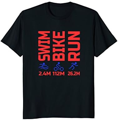 Ironman triathlon swim bike run t-shirt