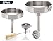 Funnel - 3 Piece Set with Detachable Strainer - 18/8 Stainless Steel - by Creative Lifestyles