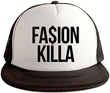 Fasion Killa Cool Swag Hip Hop Print 80s Style Snapback Hat Cap White Black