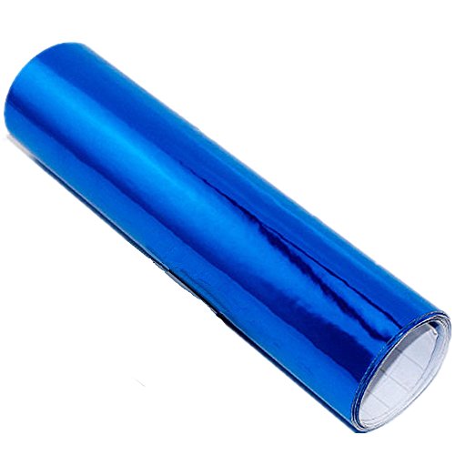 24''x60''Chrome Mirror Blue Vinyl Wrap Sticker Decal Blue Film Sheet ,Self-adhesive