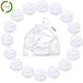Wegreeco Reusable Cotton Rounds - Makeup Remover Pads - Facial Cloth for Removing Makeup (Cotton Velour, White)