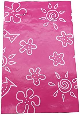 Lin NaDa Small 100 Pcs.Jewelry Plastic Bag Flat Bag 5"Wx8"H With Die Cut Handle (5x8 - F07- Deep Pink)