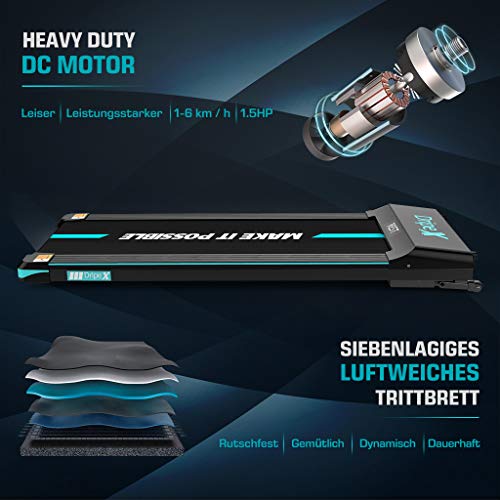 Dripex-Laufband-elektrisch-leise-Treadmill-1-6-kmh-einstellbar-500W-Motor-mit-Fernbedienung-und-LCE-Display-einfach-zu-transportieren-und-zu-lagern-geeignet-fuer-Buero-und-zuhause-OrangeBlau