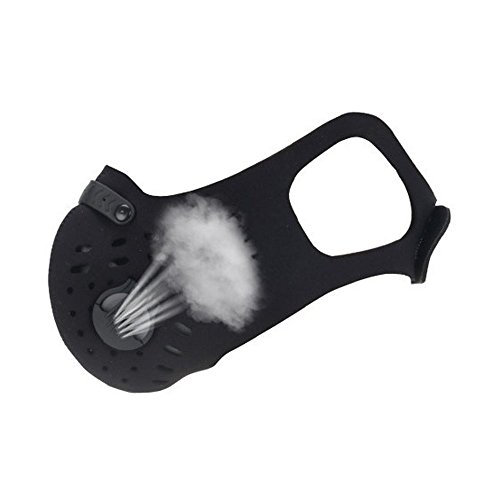 Topnisus Dust Mask with Filter for Cycling Running Jogging Sawmilling Mowing Outdoor Activity Dustproof Mask (Black HangEar+ 2 Extra filter) - Thumbnail 2