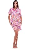 Del Rossa Women's 100% Cotton Short Sleeve Pj Set with Pajama Shorts