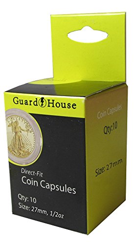 1/2-Oz American Gold Eagle Direct-Fit Coin Capsules - Retail Pack of 10