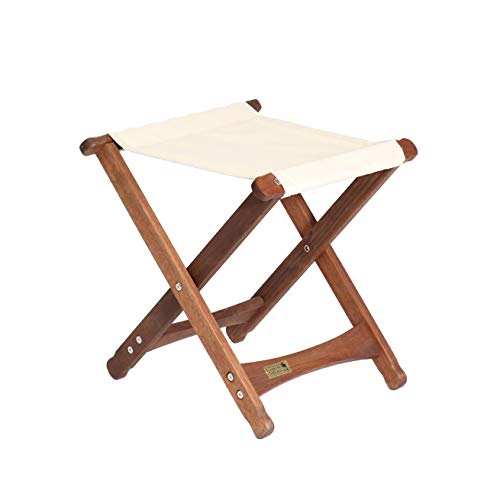 BYER OF MAINE Pangean Stool, Hardwood Keruing Wood, Hand-Dipped Oil Finish, Easy to Fold and Carry, Perfect for Camping and Tailgating, Matches All Furniture in The Pangean Line (1)