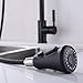 TUTEW Matte Black 3-Function Spray Kitchen Faucet with Drip-Free Design, 360 Degree Rotation, and Easy Pull-Down