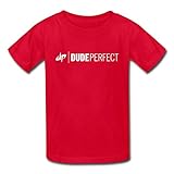 Spreadshirt Kids' Dude Perfect Logo T-Shirt, red, M
