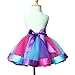 traderplus Baby Girls Colorful Layered Dance Outdoor Rainbow Tutu Skirt (Medium 4-6 Years, A)