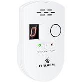 Firlarm Natural Gas Detector, Plug-in Gas Leak Detector for Home, Propane Leak Alarm for RV and Kitchen, with LED Digital Display
