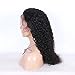 Unprocessed Natural Black Color Brazilian Virgin Human Hair Kinky Curly Full Lace Front Wig (lace front wig, 18inch hair length)