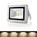 RosyMyth Outdoor LED Flood Light, 10W Warm White 3200K Waterproof Security Lights with US 3-Plug for Garden,Scenic Spot,Hotel