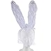 LUX ACCESSORIES Halloween White Lace Veil Bunny Rabbit Ears Easter Baby Dress Up Party Headband
