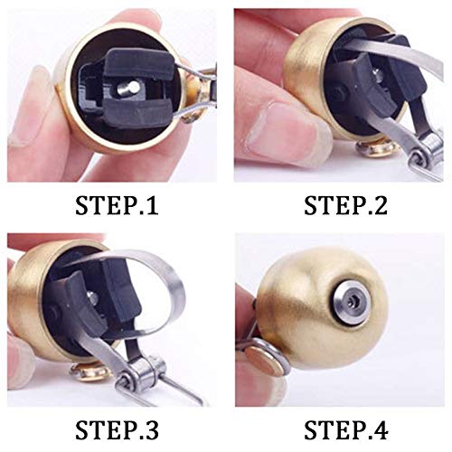 Angzhili Vintage Bicycle Bell Ring Bike Horn Classic Retro Brass Bell Handlebar Bells (Black)