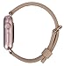 JSGJMY Apple Watch Band 38mm Leather Replacement Strap for iWatch Series 3/Series 2/Series 1/Edition/Sport(Beige+Rose Gold Buckle)