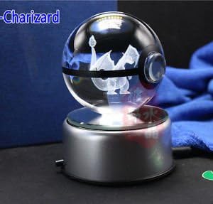 Pokemon Charizard LED K9 Crystal Ball Laser Mewtwo Mew Go GIFT BOX