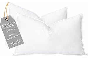 Azarya Premium Weight Adjustable Throw Pillow Insert (Pack of 2, White) - Euro Pillows - Sleeping Pillows - Bed and Couch Pil