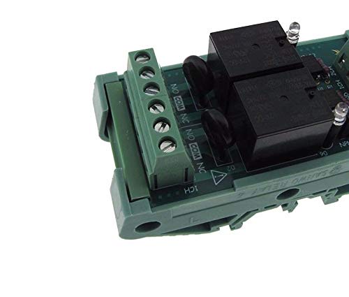 HQ 2 Channel 2CH 24VDC Relay Board PLC DIN Rail Mounting Dual LED - NPN/PNP