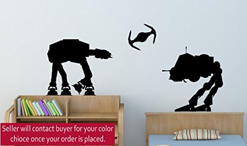 Star Wars Wall Decal Space Ship Robot Wall Decor Star Wars Battle Room Sticker Boys Bedroom Teen College Dorm Kids Room Decal Girls Room (24 X 46 inches)