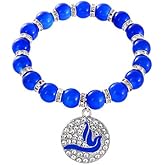 HUSURU Sorority Gifts Dove Pendant Greek Letter Zeta Symbol Bracelet Social Associate Finer Women ZPB Paraphernalia Soror Members Jewelry