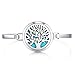 Mesinya tree of life Aromatherapy Bracelet / 316L s.steel Essential Oils Diffuser Locket bangle 7.6''-8''wrist