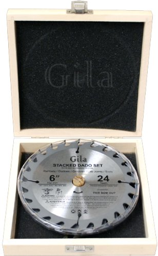 GilaTools 6-Inch Stacked Dado Carbide Saw Blades Set