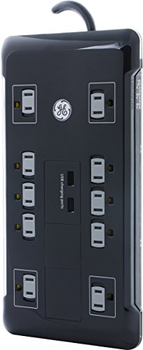 GE-30522-Surge-Protector-7-Outlets-1080J-4-Cord-Black