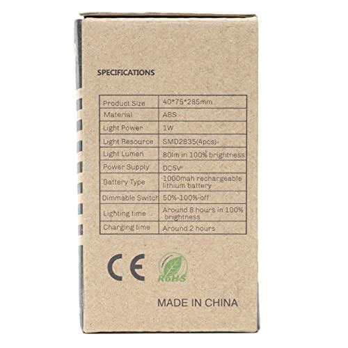 CIRYCASE Lampada da Lettura, Prevenzione Luce Blu & 2 Modalità di Luminosità per la Cura Degli Occhi, Luce da Lettura Flessibile USB Ricaricabile con Indicatore di Alimentazione, Lunga Durata Batteria