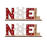 SUPVOX 2pcs Christmas Wooden Decorations Xmas