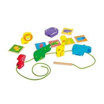Beleduc Animal Line Threading Game for 3+ Year Kids (Multi-Colour)