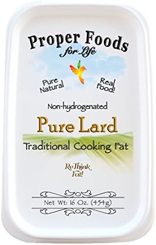 Proper Foods Pure Lard, Non Hydrogenated, All Natural Pastured Pork Lard, 16 oz