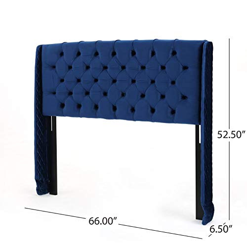 Christopher Knight Home Lidia Wingback Tufted Velvet Headboard, Queen