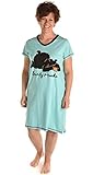 Lazy One Women's Bearly Awake V-Neck Nightshirt