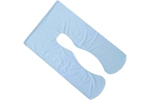 FAVOMOTO Pregnancy Pillow Cover U Shaped Maternity Pillow Case Sky Blue for Pregnant Women Side Sleep