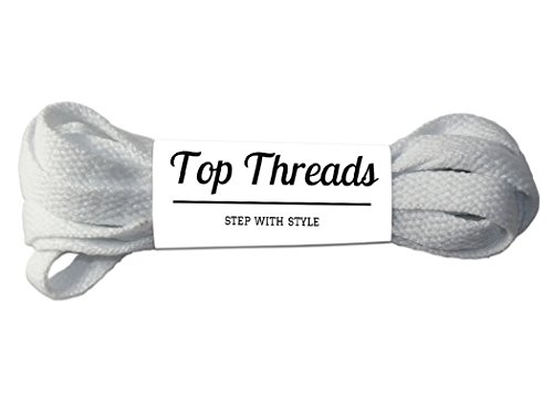 Top Threads Flat Solid Color Shoelaces For Shoes Sneakers and Boots