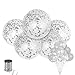 SHIMMER & CONFETTI 15 Pack Large Silver Confetti Balloons. 5 Pieces 36-inch Confetti Balloons, 5 12-inch Confetti Balloons, 5 Metallic Silver Balloons for Christmas, Birthday Party, Bridal Shower