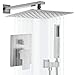 Esnbia Shower System, Shower Faucet Set with Shower Valve, 10 Inches Shower Heads with Handheld Spray, Wall Mounted Shower Fixtures, High Pressure Shower Hardware Set