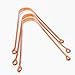 Wonder Care - 100% Copper Tongue Scraper Tongue cleaner Ayurvedic for Optimal Oral Hygiene (3 Pieces)