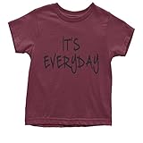 Expression Tees Youth (Black Print) It's Everyday T-Shirt Medium Maroon