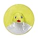 Cute Raincoat, Rain Coat UFO Children Umbrella Hat Foldable Magical Raincoat, Hands Free (Yellow，Duck)