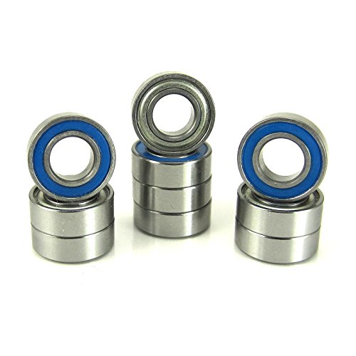 6x12x4mm Precision Ball Bearings ABEC 5 Hybrid Seals Blue (10)